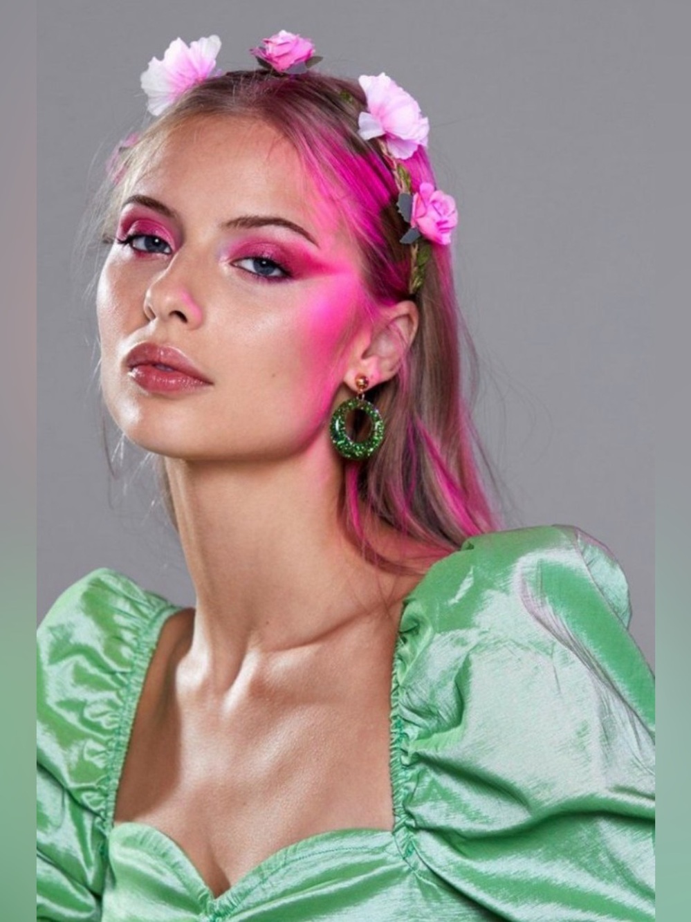 NWT Nasty Gal Pink Floral Headband